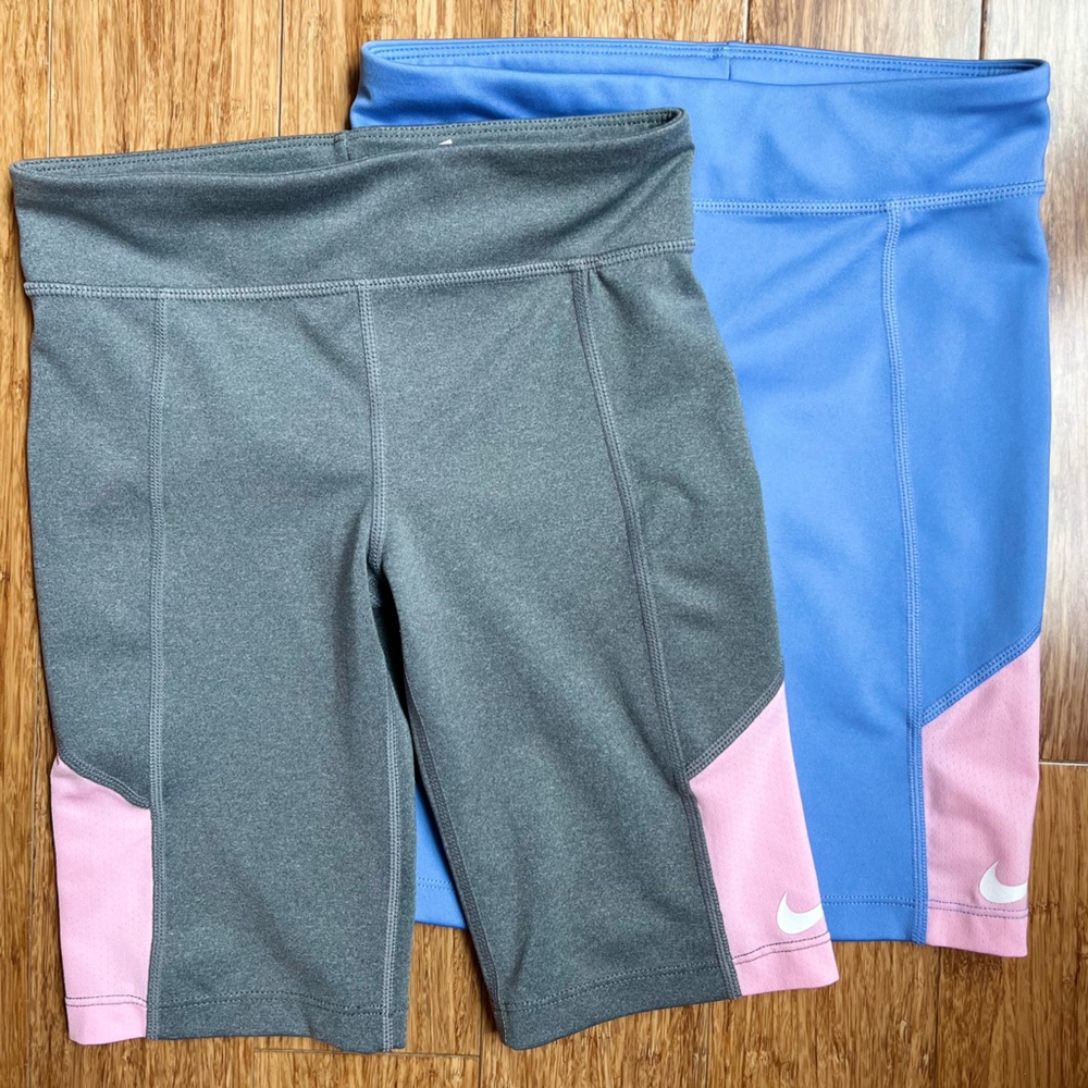Nike Girls Bike Shorts bundle youth small Tight fit